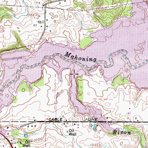 Topographic Map of Bixon Creek, OH