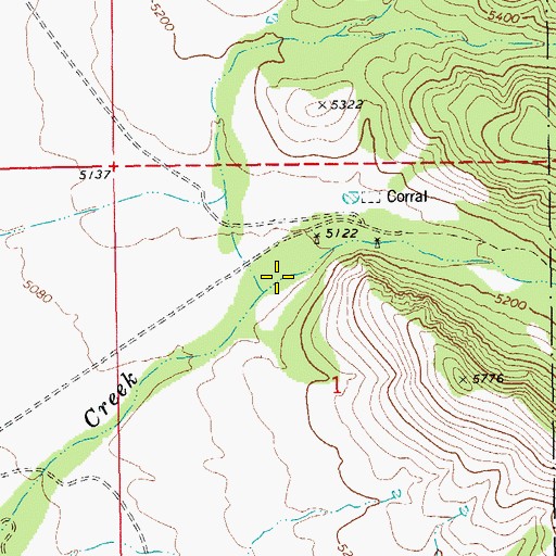 Topographic Map of Rock Canyon, AZ