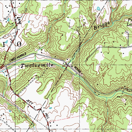 Topographic Map of Briggs Run, OH