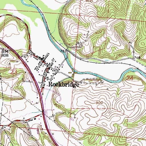 Topographic Map of Buck Run, OH
