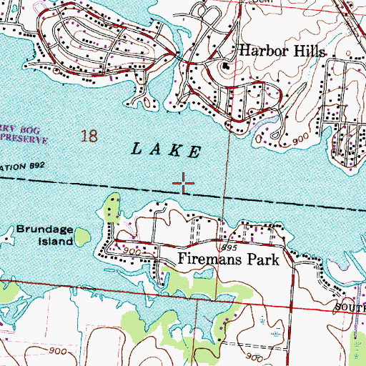 Topographic Map of Buckeye State Lake Park, OH