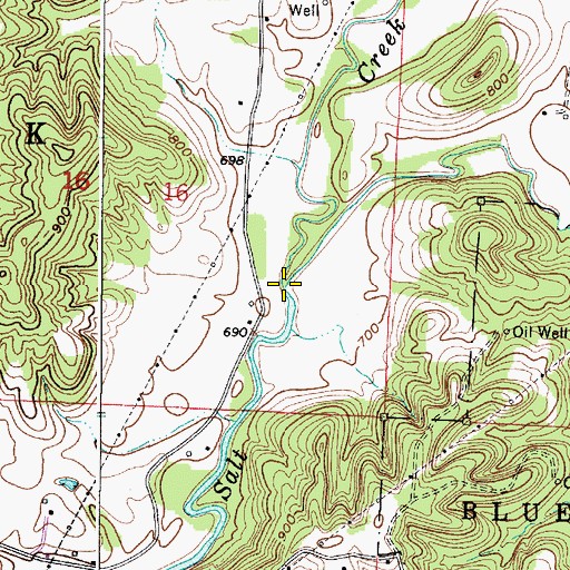 Topographic Map of Buffalo Fork, OH