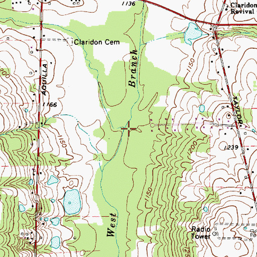 Topographic Map of Butternut Creek, OH