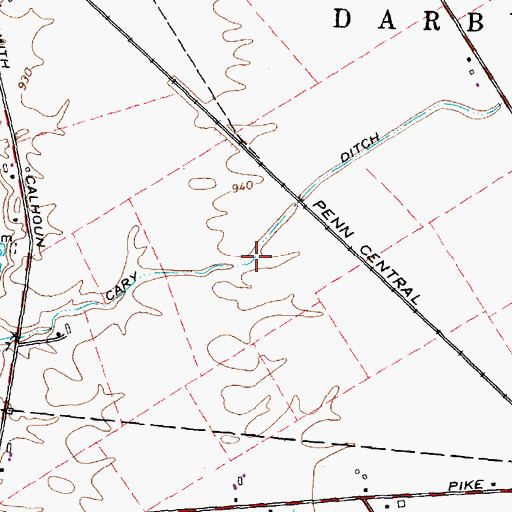 Topographic Map of Cary Ditch, OH