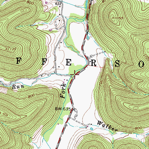 Topographic Map of Cassel Run, OH