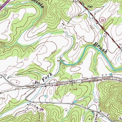Topographic Map of Cedar Fork, OH
