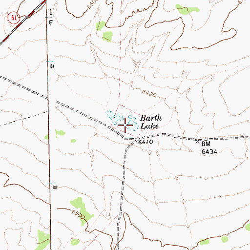 Topographic Map of Barth Lake, AZ