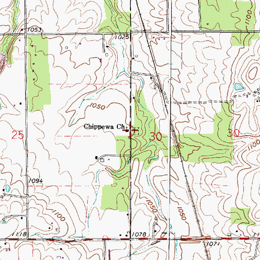 Topographic Map of Chippewa Church of the Brethren, OH