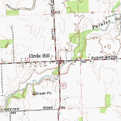 Topographic Map of Circle Hill, OH