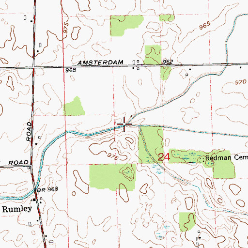 Topographic Map of Clay Creek, OH