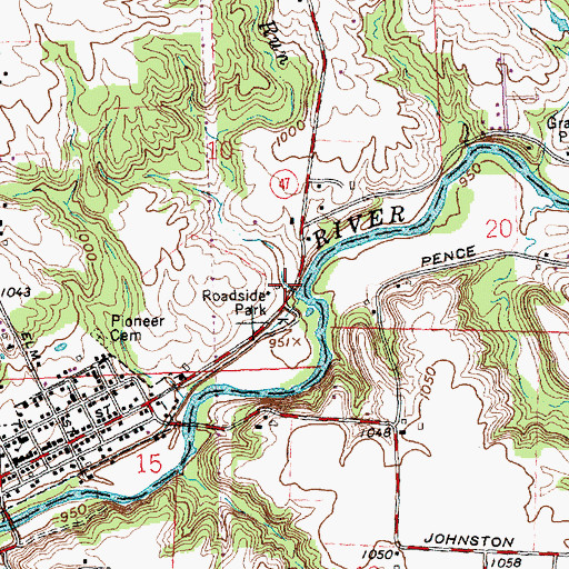 Topographic Map of Counts Run, OH