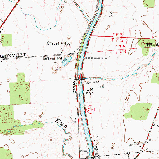 Topographic Map of Davids Run, OH