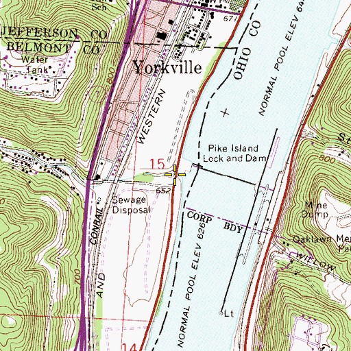 Topographic Map of Deep Run, OH