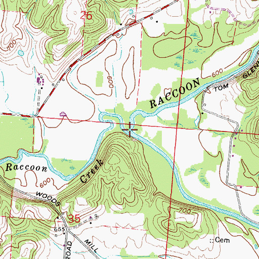 Topographic Map of Deer Creek, OH