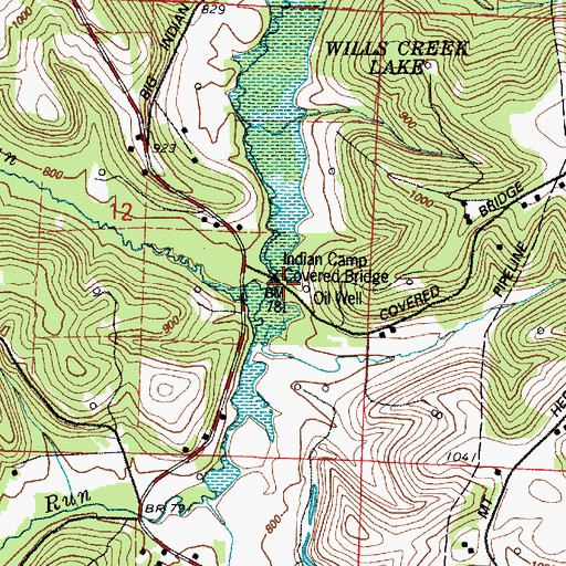 Topographic Map of Dry Run, OH