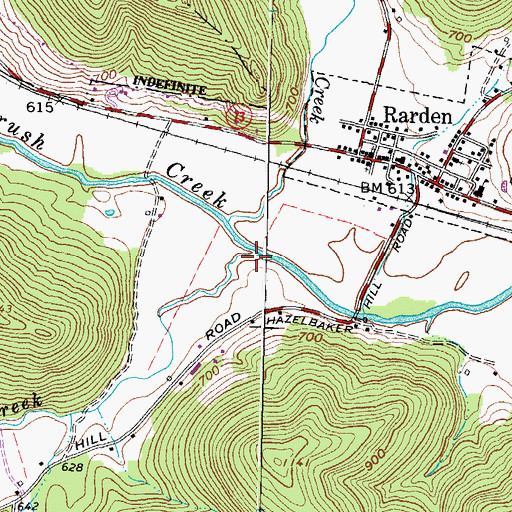 Topographic Map of Dunlap Creek, OH
