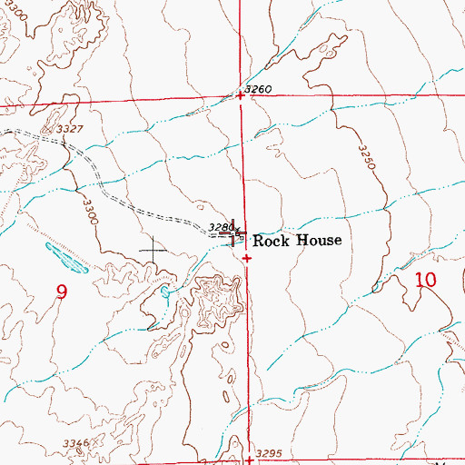 Topographic Map of Rock House, AZ
