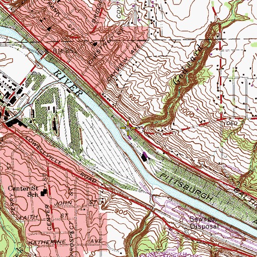 Topographic Map of Godward Run, OH