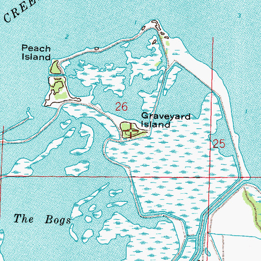 Topographic Map of Graveyard Island, OH