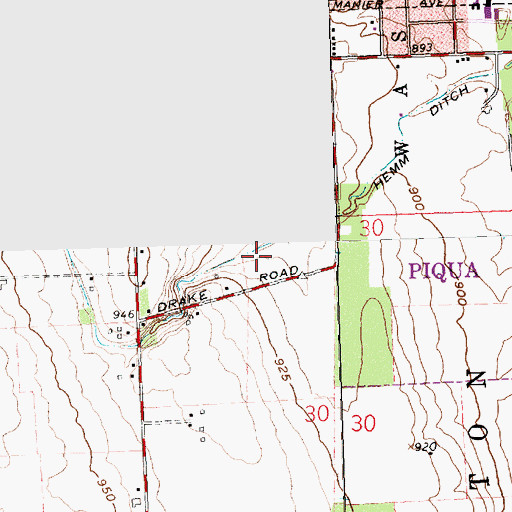 Topographic Map of Hemm Ditch, OH