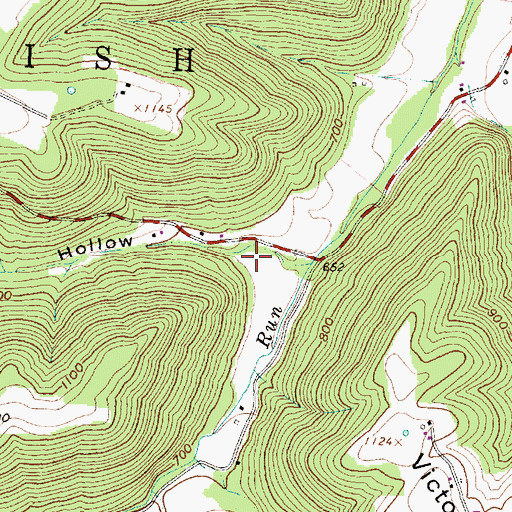 Topographic Map of Jabe Grooms Hollow, OH
