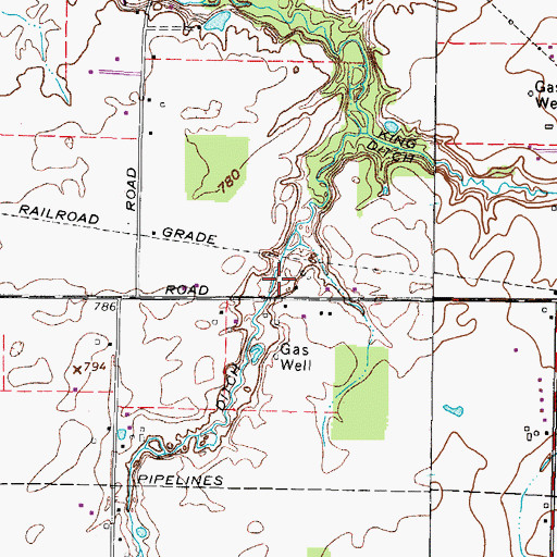 Topographic Map of Kelner Ditch, OH