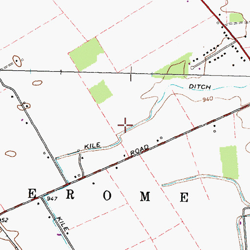 Topographic Map of Kile Ditch, OH