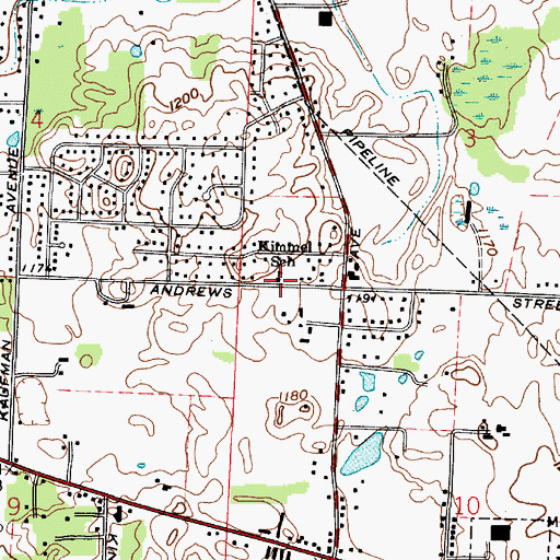Topographic Map of Kimmel School, OH