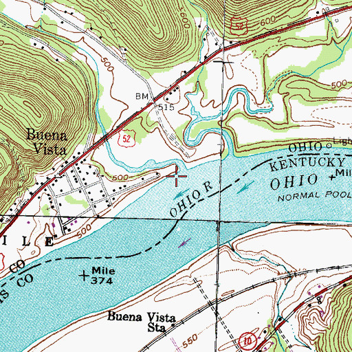 Topographic Map of Lower Twin Creek, OH