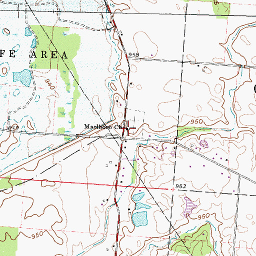 Topographic Map of Marlboro Church, OH