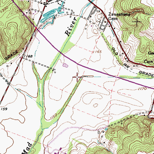 Topographic Map of Marmon Valley, OH