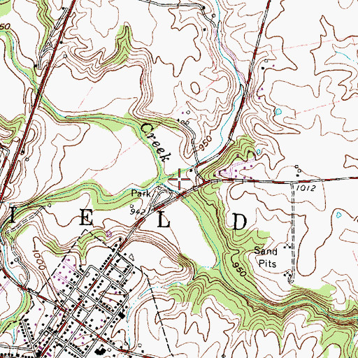 Topographic Map of Middle Fork Lees Creek, OH
