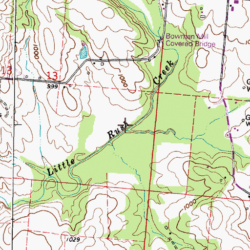 Topographic Map of Muddy Run, OH