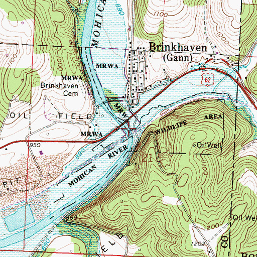 Topographic Map of Negro Run, OH
