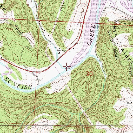 Topographic Map of Salem Run, OH