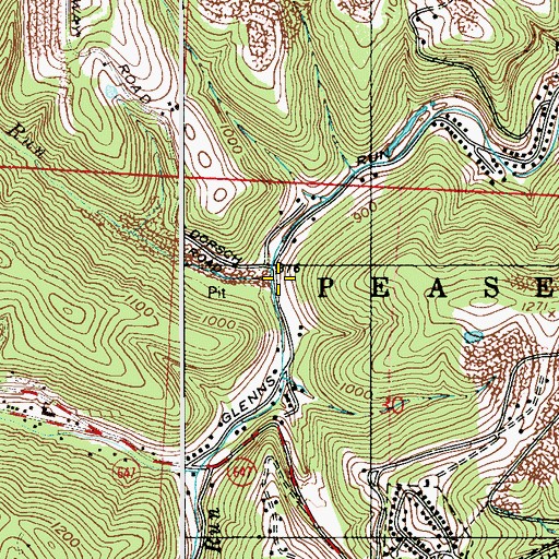 Topographic Map of Patton Run, OH