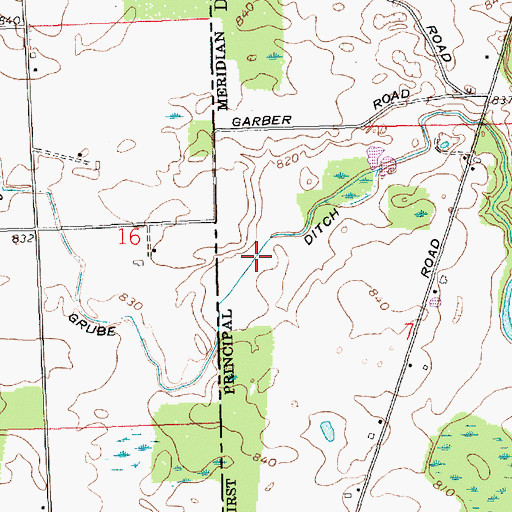 Topographic Map of Peter Grube Ditch, OH