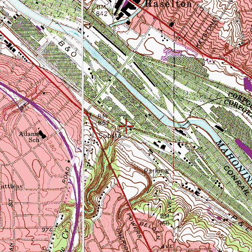 Topographic Map of Pine Hollow Creek, OH