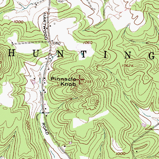 Topographic Map of Pinnacle Knob, OH