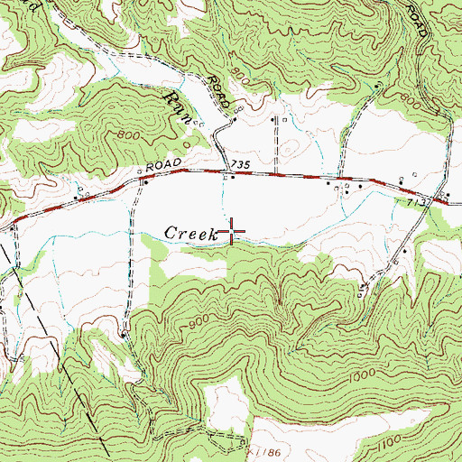 Topographic Map of Proud Run, OH
