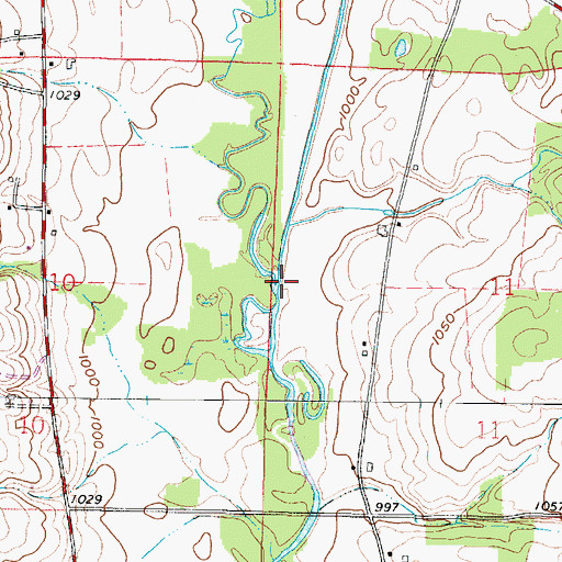 Topographic Map of Redhaw Creek, OH
