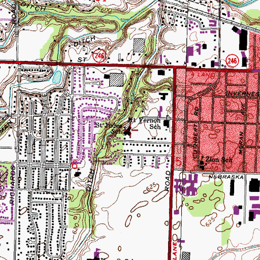Topographic Map of Northpointe Academy, OH