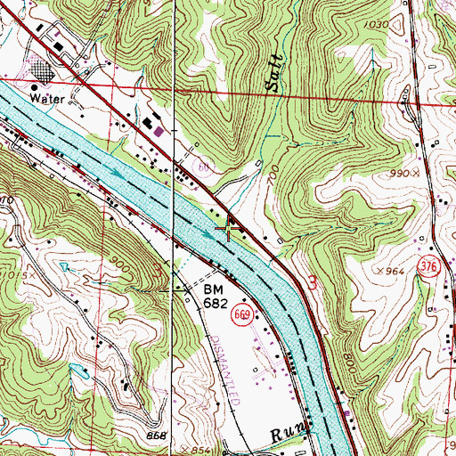 Topographic Map of Salt Run, OH
