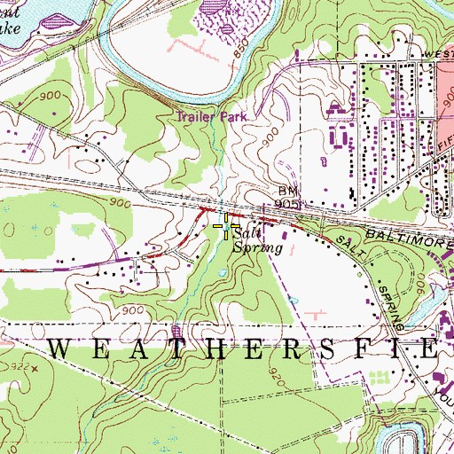 Topographic Map of Salt Spring, OH