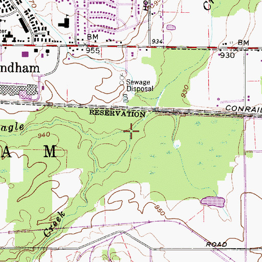 Topographic Map of Sand Creek, OH