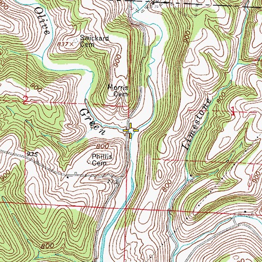 Topographic Map of Sharon Fork, OH