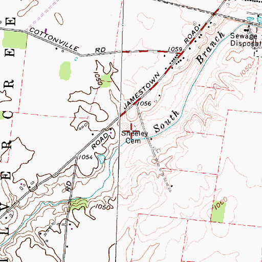 Topographic Map of Sheeley Cemetery, OH