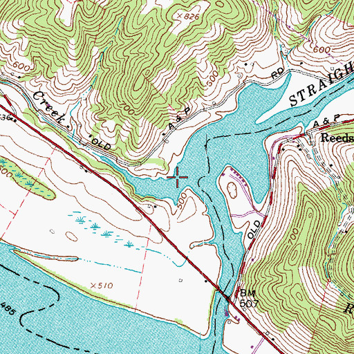 Topographic Map of Sink Creek, OH