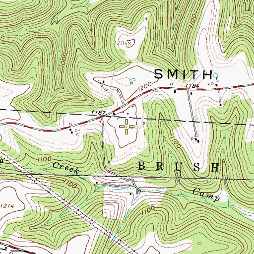 Topographic Map of Smith Hill, OH