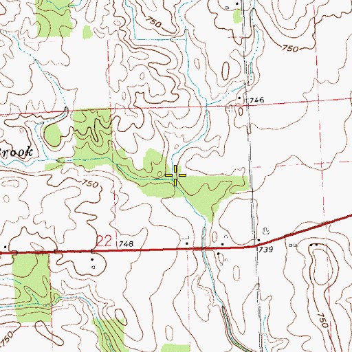 Topographic Map of Spring Brook, OH